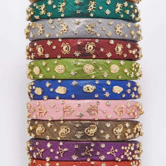 Lele Sadoughi Zodiac Leo Alice Headband Peridot Green NWT - Picture 3 of 7